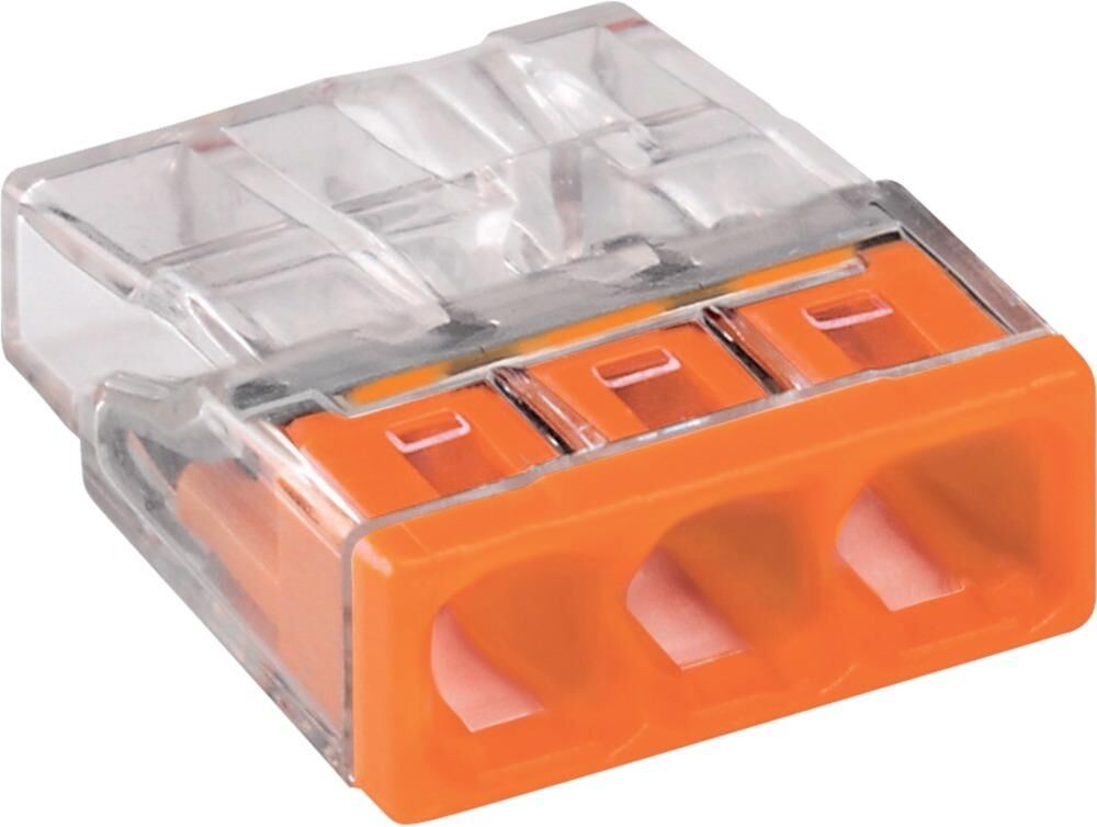 Wago Verbindungsklemme 3x0,5-2,5 qmm orange Produktbild Wago Verbindungsklemme 3x0,5-2,5 qmm orange