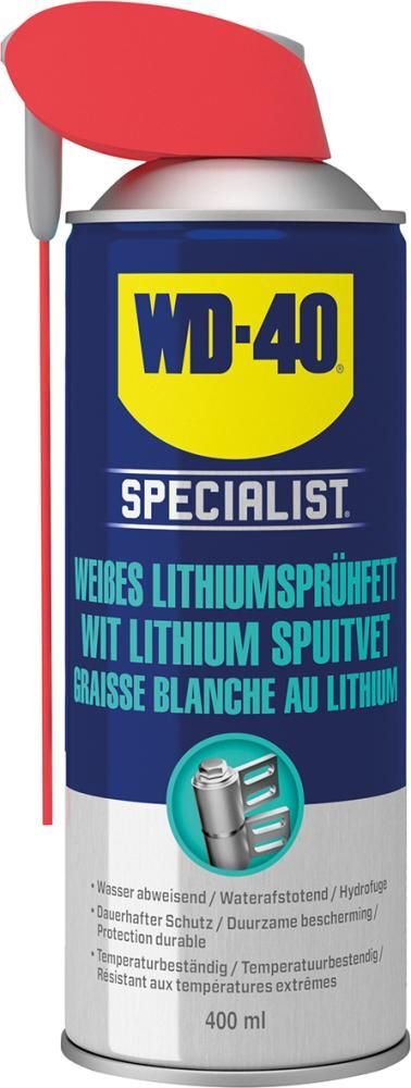 WD-40 Lithiumsprühfett Specialist weiß Sprühdose mit 400 ml Produktbild WD-40 Lithiumsprühfett Specialist weiß Sprühdose mit 400 ml