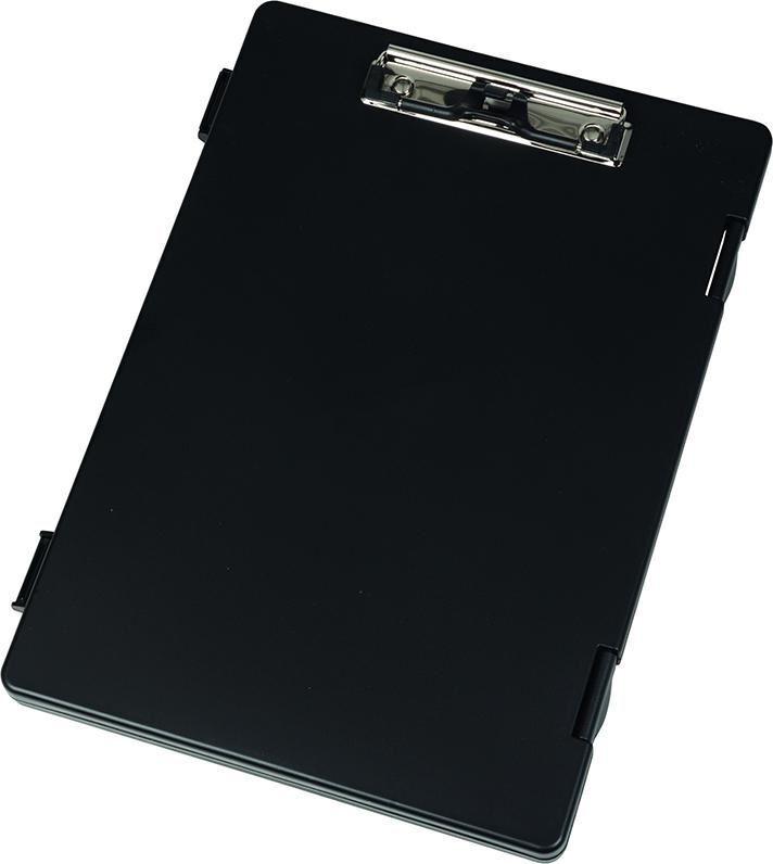 Wedo Klemmbrett A4 schwarz mit Aufbewahrungsfach Produktbild Wedo Klemmbrett A4 schwarz mit Aufbewahrungsfach