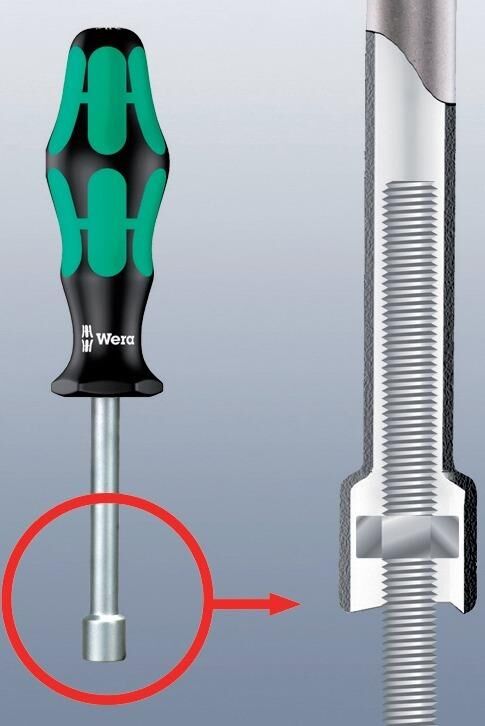 Wera Schraubendreher 395 HOLO Stechschlüssel sechskant 13,0 x 80 mm