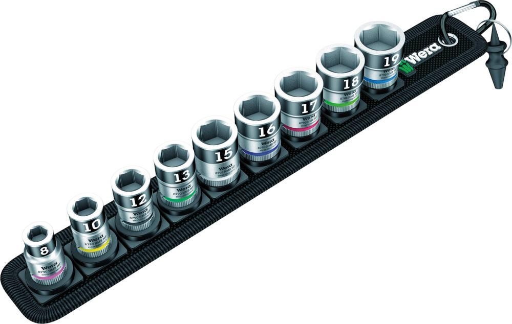 Wera Steckschlüsseleinsatz Satz mit Haltefunktion 3/8 Zoll 10 teilig Produktbild Wera Steckschlüsseleinsatz Satz mit Haltefunktion 3/8 Zoll 10 teilig