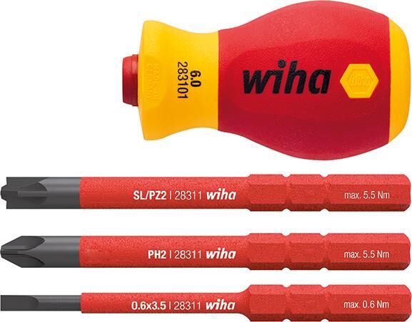 Wiha Wechselklingen Bithalter Satz slimVario VDE 4 Teile