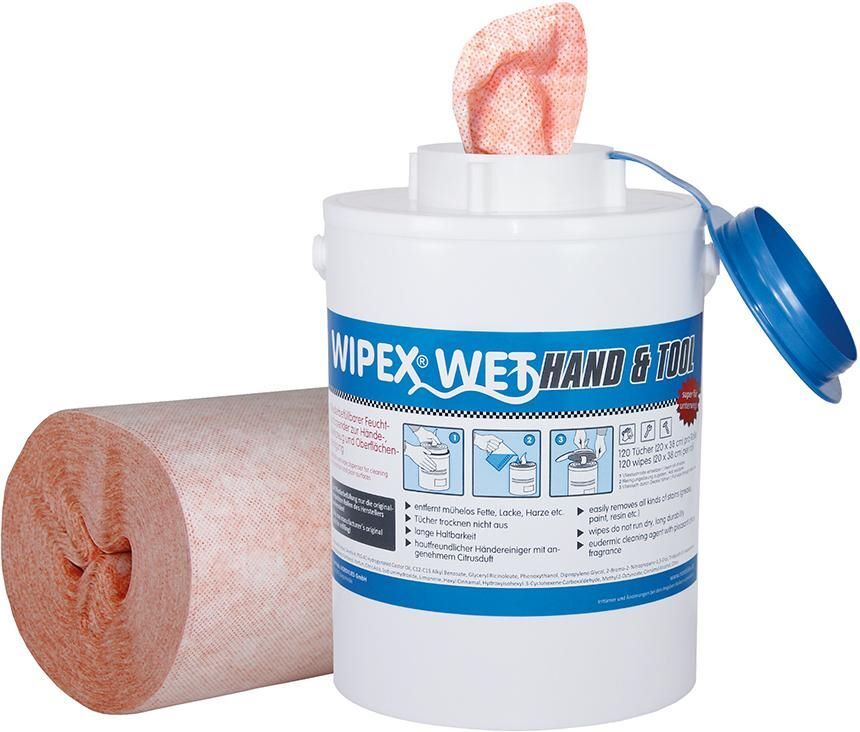 Wipex Fliestuch Wet Starterpack Spender 2 Rollen und 2 Flaschen