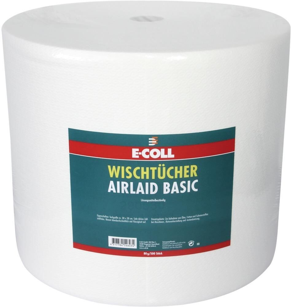 E-Coll Wischtuch Airlaid Basic 500 Blatt 30 x 38 mm Produktbild E-Coll Wischtuch Airlaid Basic 500 Blatt 30 x 38 mm