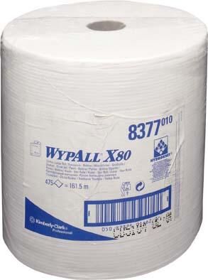 Kimberly-Clark Wischtücher Wypall X80 weiß 31,5 x 34 cm 475 Blatt Produktbild Kimberly-Clark Wischtücher Wypall X80 weiß 31,5 x 34 cm 475 Blatt