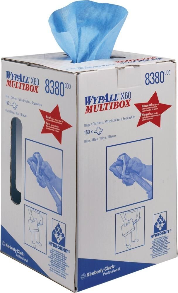 Kimberly-Clark Wypall X60 Wischtücher 24,5 x 4 2cm hellblau 150 Blatt Produktbild Kimberly-Clark Wypall X60 Wischtücher 24,5 x 4 2cm hellblau 150 Blatt