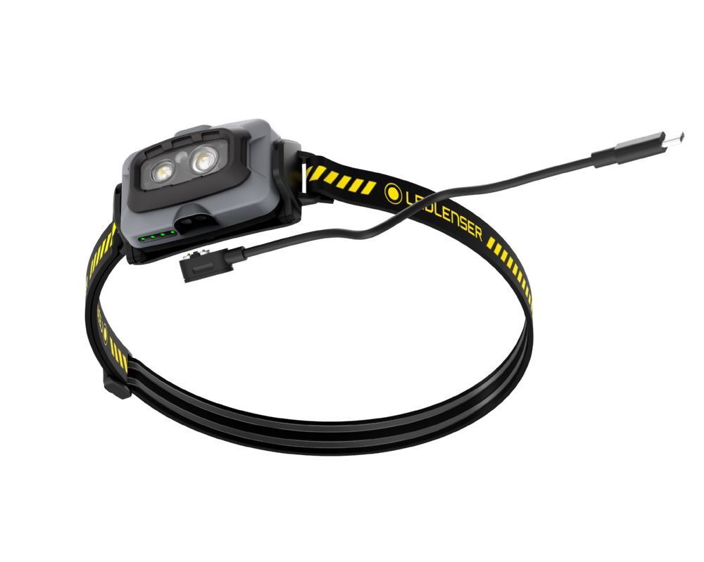 Produktbild Schlanke, wiederaufladbare Stirnlampe mit drei Helligkeitsstufen und rotem Front bild 3