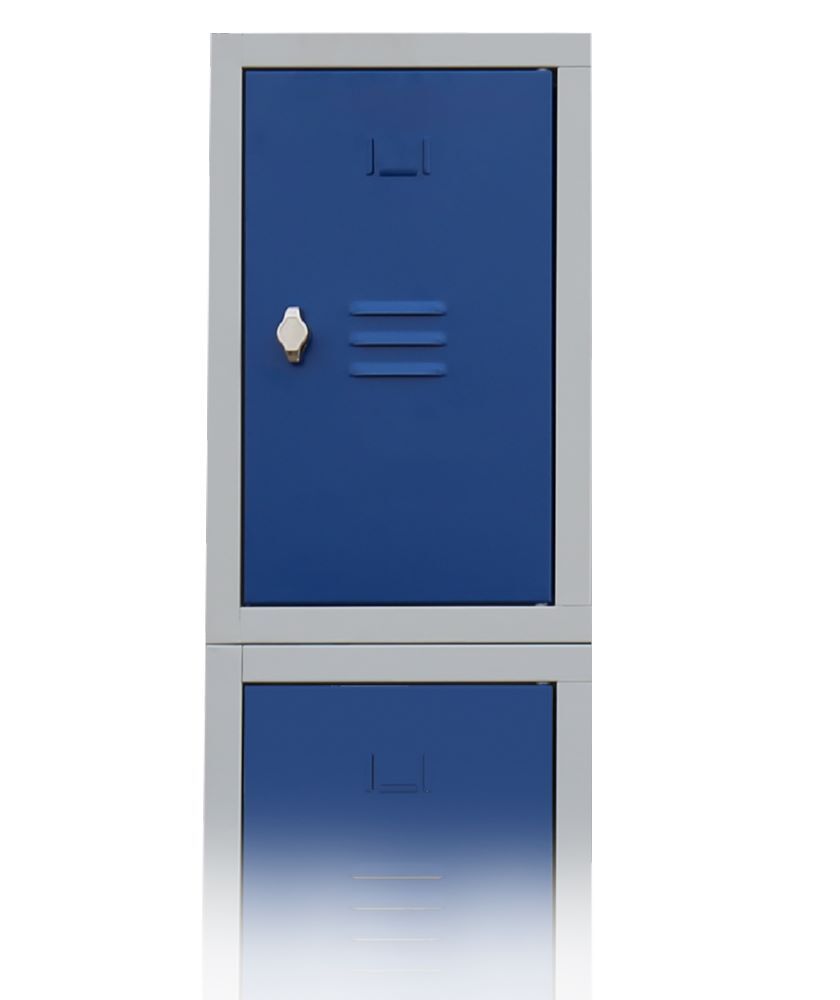 Produktbild Lüllmann Aufsatzschrank für Fächerschrank Garderobenschrank lichtgrau enzianblau