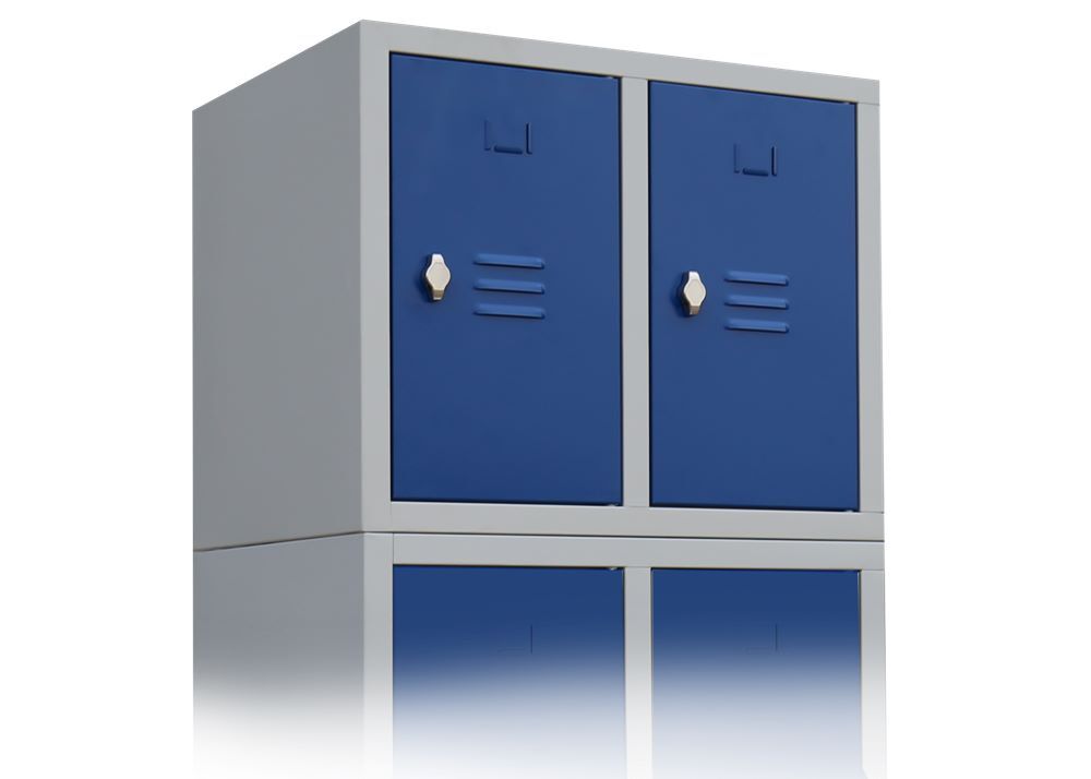 Produktbild Aufsatzschrank, 500 x 800 x 500 mm, lichtgrau/enzianblau bild 2
