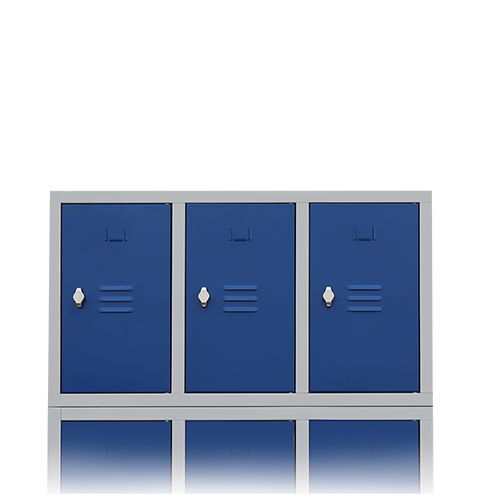 Produktbild Lüllmann Aufsatzschrank für Fächerschrank Schließfachschrank lichtgrau enzianblau