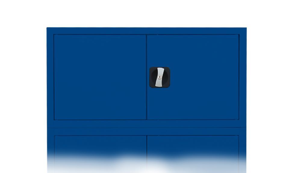 Produktbild Aufsatzschrank mit Flügeltüren und Zylinderschloss mit Drehgriff, 450 x 800 x 38 bild 2