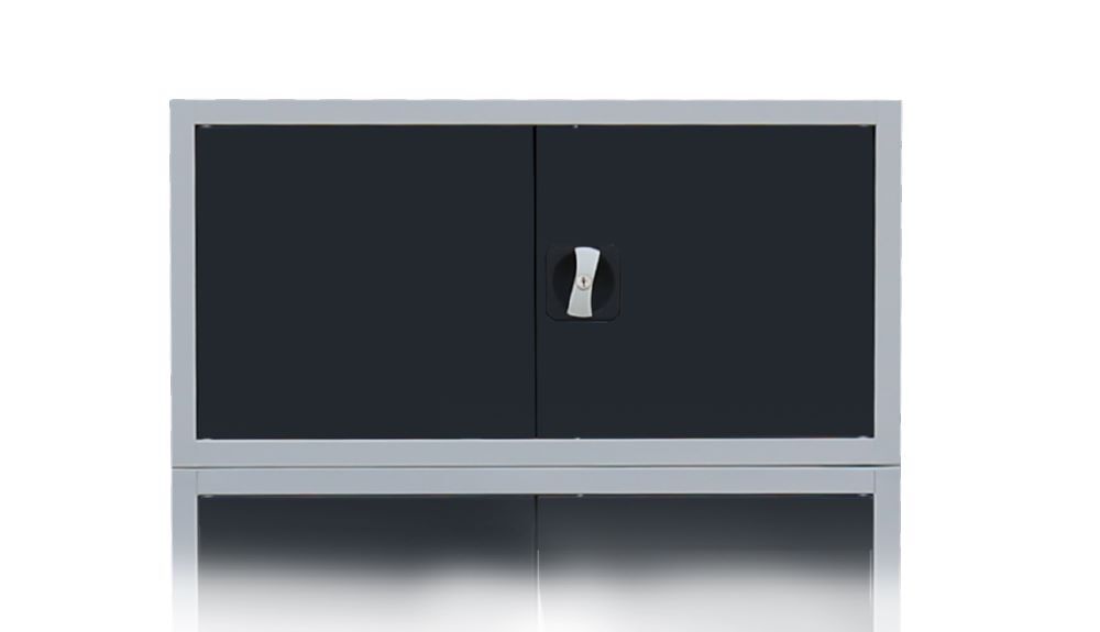 Produktbild Aufsatzschrank mit Flügeltüren und Zylinderschloss mit Drehgriff, 450 x 800 x 38 bild 2