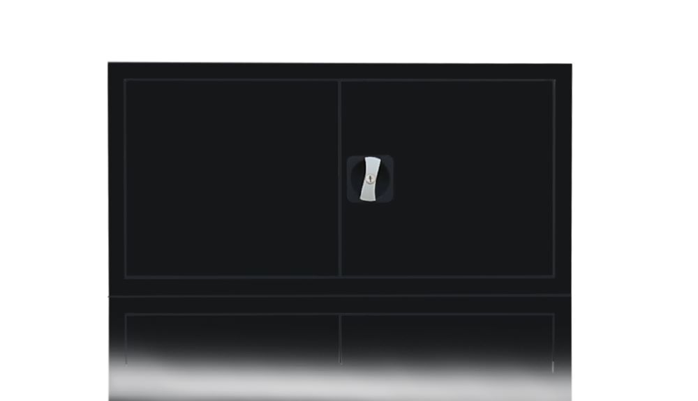 Produktbild Aufsatzschrank mit Flügeltüren und Zylinderschloss mit Drehgriff, 450 x 800 x 38 bild 2