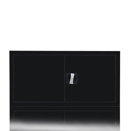 Produktbild Aufsatzschrank mit Flügeltüren und Zylinderschloss mit Drehgriff, 450 x 1200 x 4 bild 2