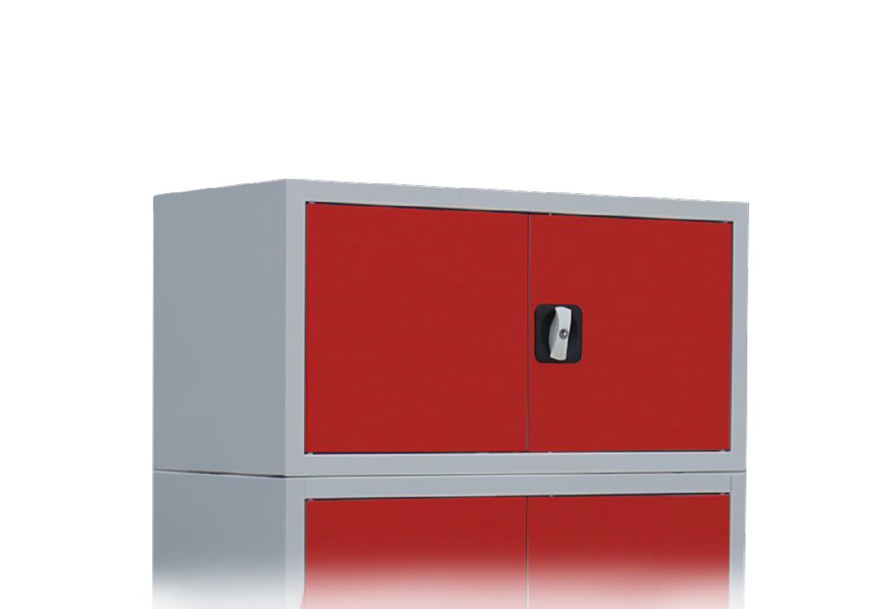 Produktbild Aufsatzschrank mit Flügeltüren und Zylinderschloss mit Drehgriff, 450 x 925 x 50 bild 2