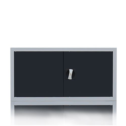 Produktbild Lüllmann Aufsatzschrank mit Flügeltüren 450 x 925 x 500 mm lichtgrau anthrazit