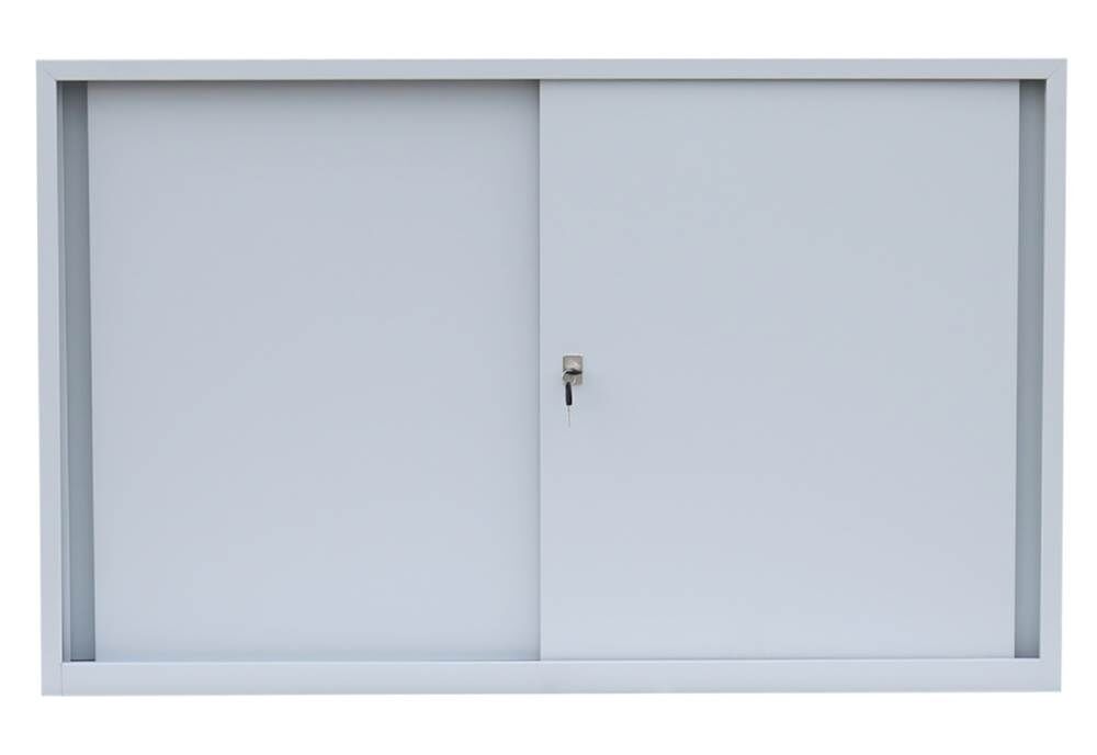 Lüllmann BASIC Schiebetürenschrank mit 1 Fachboden 750 x 1200 x 450 mm in lichtgrau Produktbild Lüllmann BASIC Schiebetürenschrank mit 1 Fachboden 750 x 1200 x 450 mm in lichtgrau bild 2