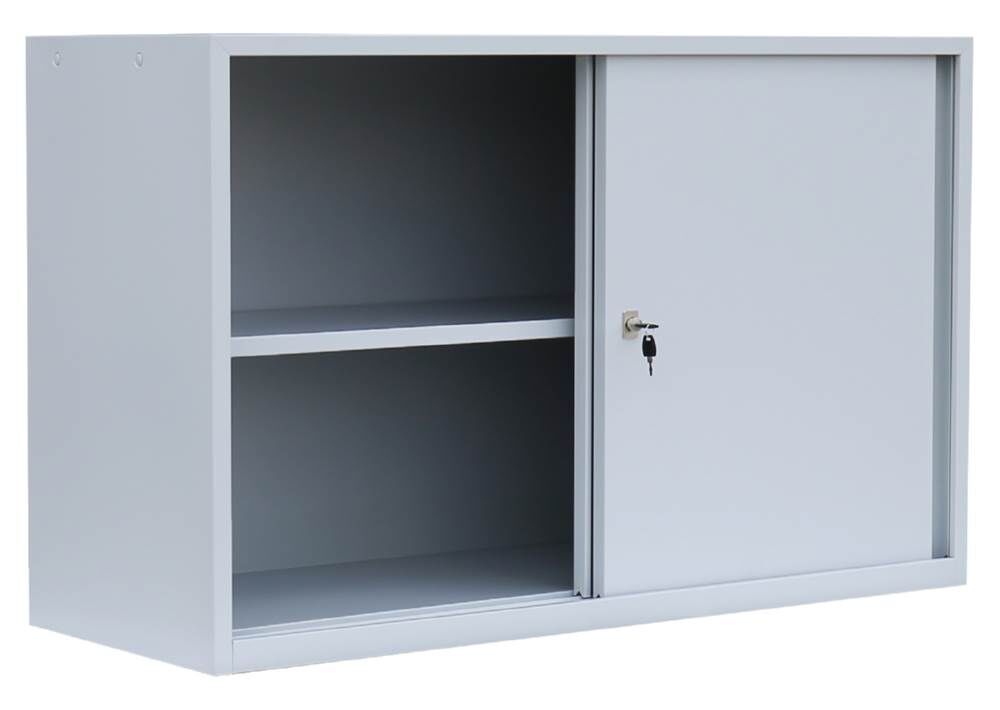 Lüllmann BASIC Schiebetürenschrank mit 1 Fachboden 750 x 1200 x 450 mm in lichtgrau Produktbild Lüllmann BASIC Schiebetürenschrank mit 1 Fachboden 750 x 1200 x 450 mm in lichtgrau bild 3