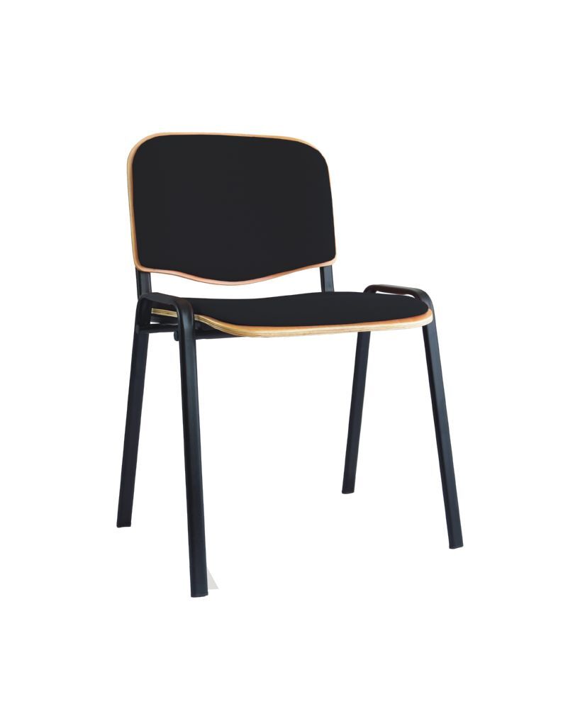 Produktbild Lüllmann Besucherstuhl gepolstert 450/810 x 545 x 425 mm tiefschwarz schwarz