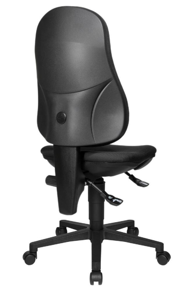 Produktbild Bürodrehstuhl, gepolstert, Kunststofffußkreuz, GS zertifiziert, anthrazit bild 5