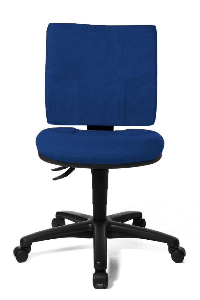 Produktbild Bürodrehstuhl, gepolstert, Kunststofffußkreuz, GS zertifiziert, blau bild 2