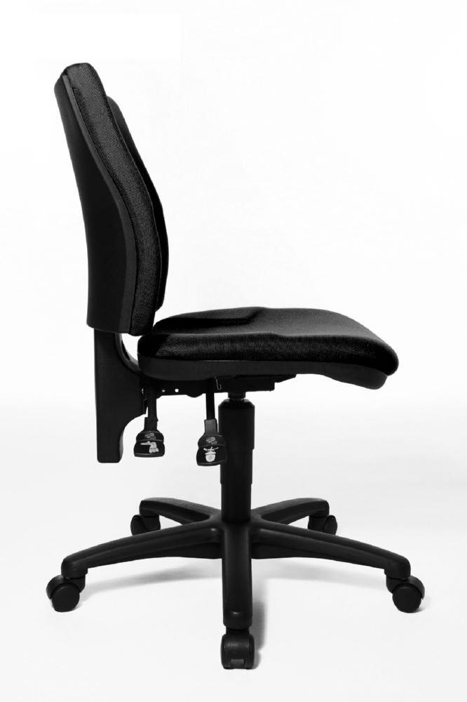 Produktbild Bürodrehstuhl, gepolstert, Kunststofffußkreuz, GS zertifiziert, schwarz bild 3