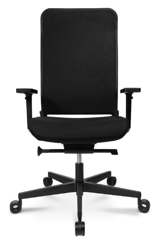 Produktbild Lüllmann Bürodrehstuhl W1C High Dondola Netzrücken Kunststofffußkreuz GS schwarz