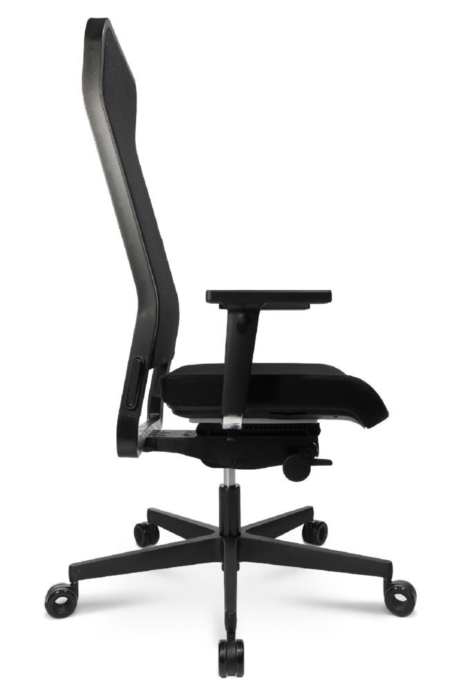 Produktbild Bürodrehstuhl W1C High Dondola, Netzrücken, Kunststofffußkreuz, GS, schwarz bild 3