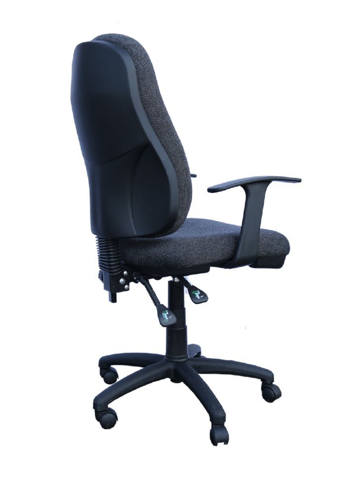 Produktbild Bürodrehstuhl, hoch, gepolstert, Kunststofffußkreuz, anthrazit bild 3