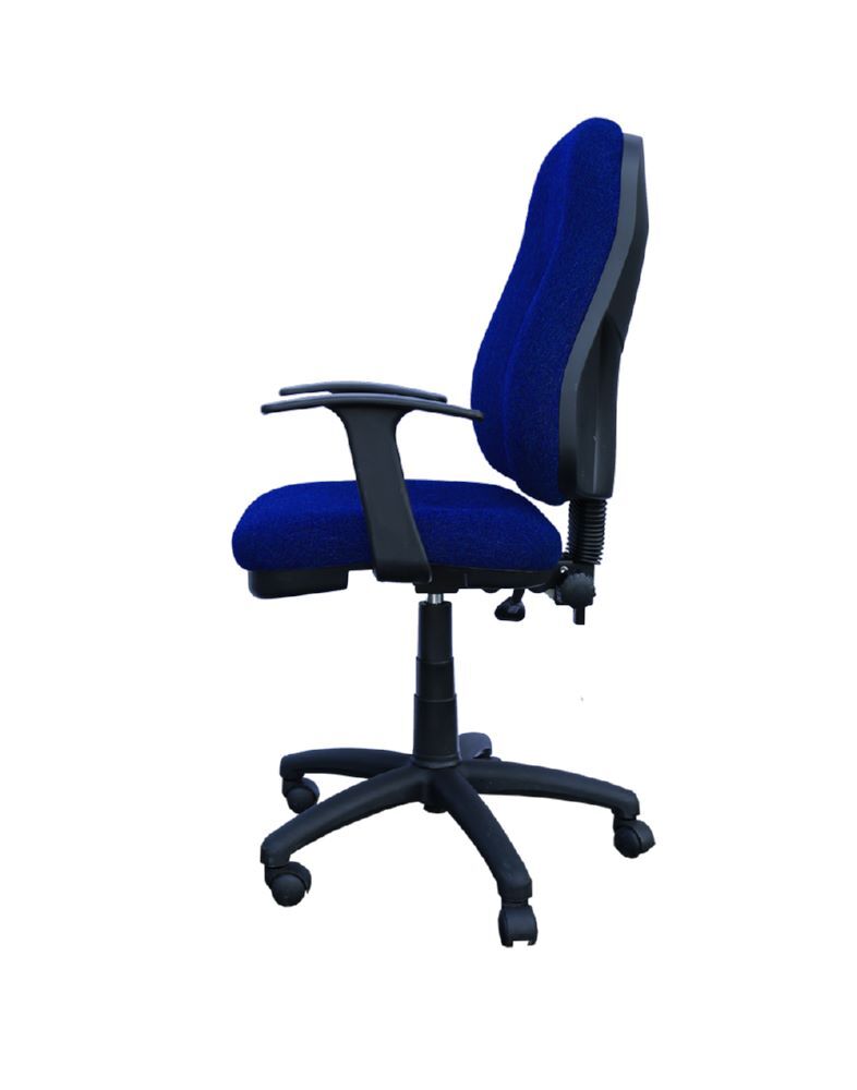 Produktbild Bürodrehstuhl, hoch, gepolstert, Kunststofffußkreuz, blau bild 2