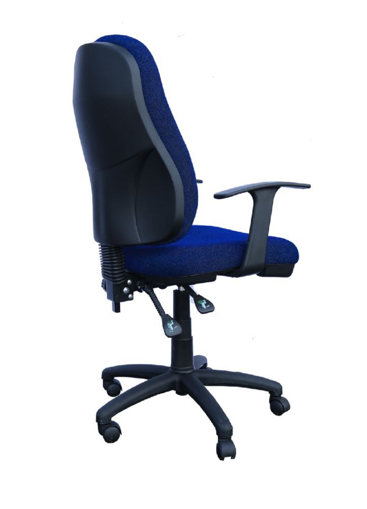 Produktbild Bürodrehstuhl, hoch, gepolstert, Kunststofffußkreuz, blau bild 3