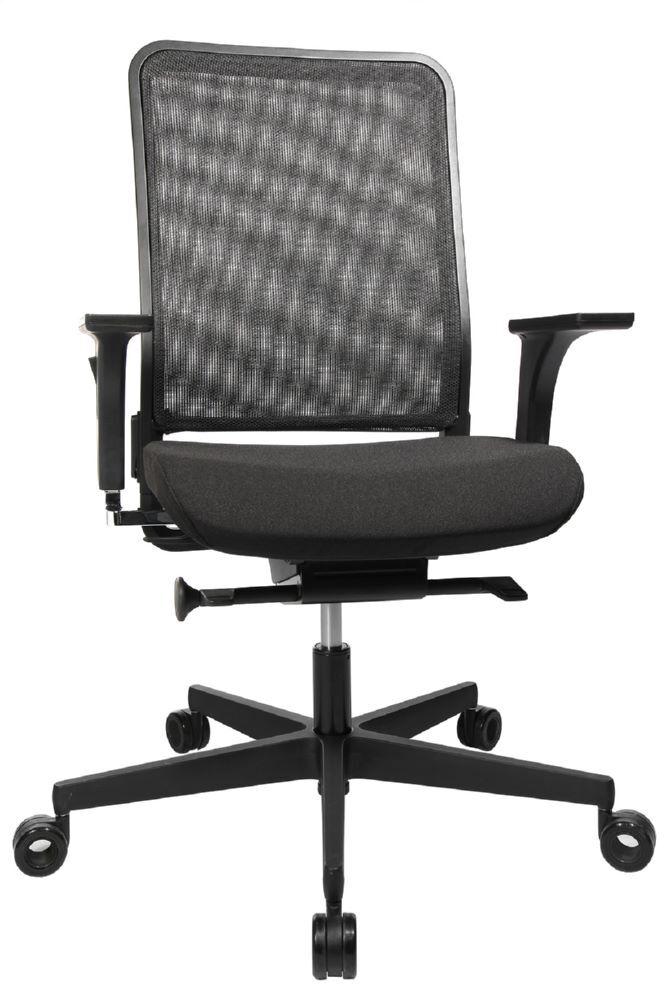 Produktbild Bürodrehstuhl W1C Low Dondola, Netzrücken, Kunststofffußkreuz, GS, schwarz bild 2
