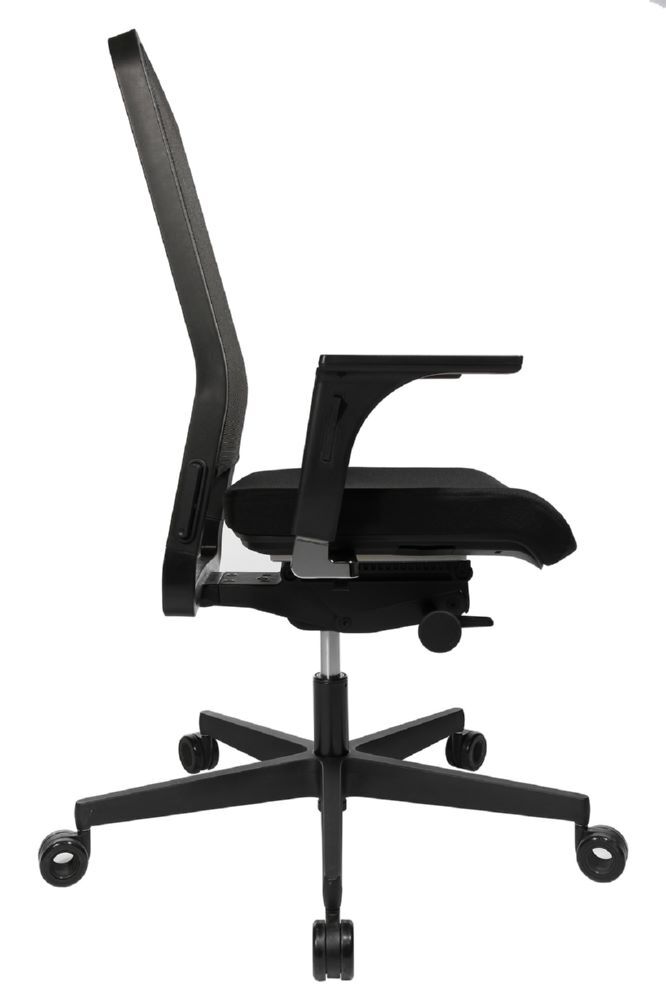 Produktbild Bürodrehstuhl W1C Low Dondola, Netzrücken, Kunststofffußkreuz, GS, schwarz bild 3