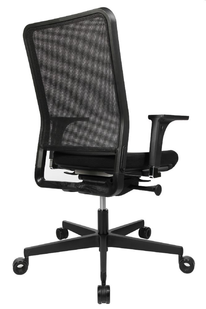 Produktbild Bürodrehstuhl W1C Low Dondola, Netzrücken, Kunststofffußkreuz, GS, schwarz bild 4