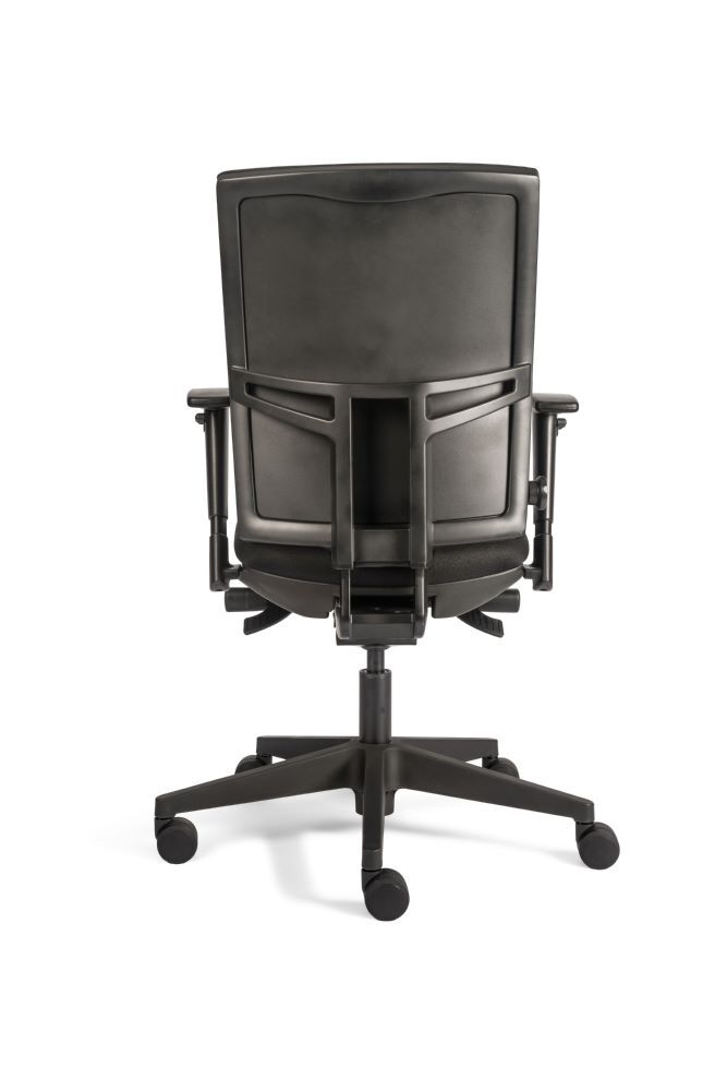 Produktbild Bürodrehstuhl mit Armlehnen, gepolstert, Lordosenstütze, Donati, Kunststofffußkr bild 6