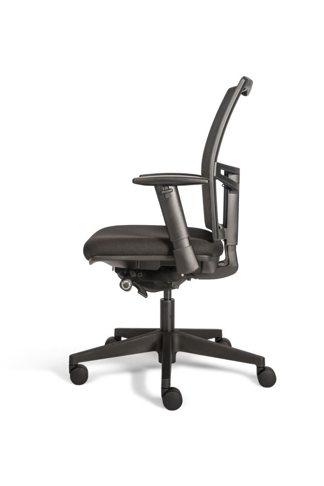 Produktbild Bürodrehstuhl mit Armlehnen, Netzrücken, Donati Mechanik, Kunststofffußkreuz, sc bild 4