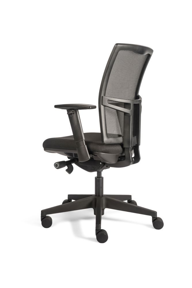Produktbild Bürodrehstuhl mit Armlehnen, Netzrücken, Donati Mechanik, Kunststofffußkreuz, sc bild 5