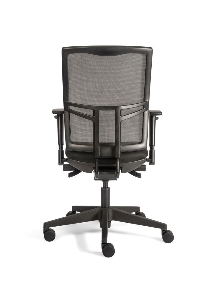 Produktbild Bürodrehstuhl mit Armlehnen, Netzrücken, Donati Mechanik, Kunststofffußkreuz, sc bild 6