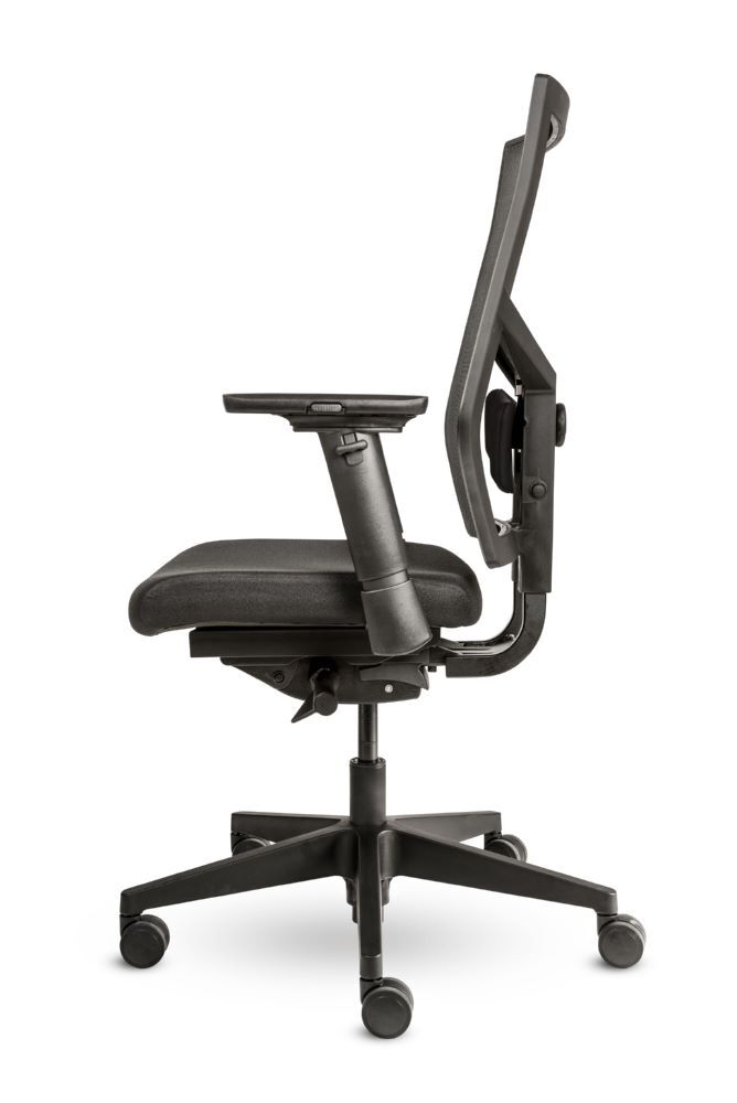 Produktbild Bürodrehstuhl mit 3D Armlehnen, Netzrücken, Lordosenstütze, Kunststofffußkreuz,  bild 2