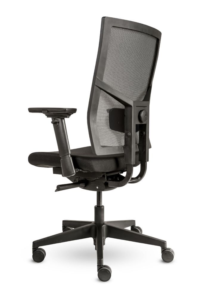 Produktbild Bürodrehstuhl mit 3D Armlehnen, Netzrücken, Lordosenstütze, Kunststofffußkreuz,  bild 3