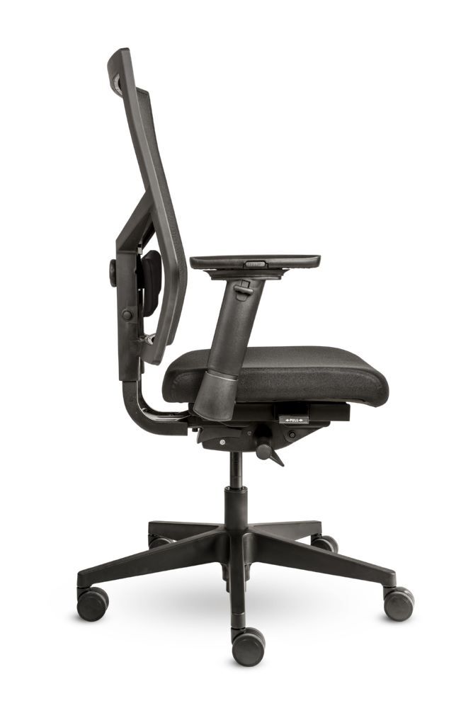 Produktbild Bürodrehstuhl mit 3D Armlehnen, Netzrücken, Lordosenstütze, Kunststofffußkreuz,  bild 6