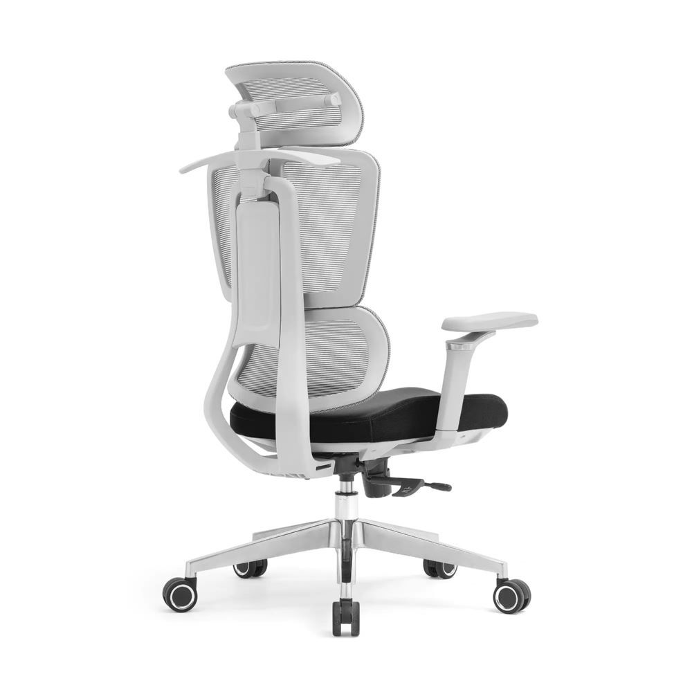 Produktbild Bürodrehstuhl mit Kopf- Nackenstütze und 5D Armlehnen, 3D geteilter Netzrücken,  bild 3