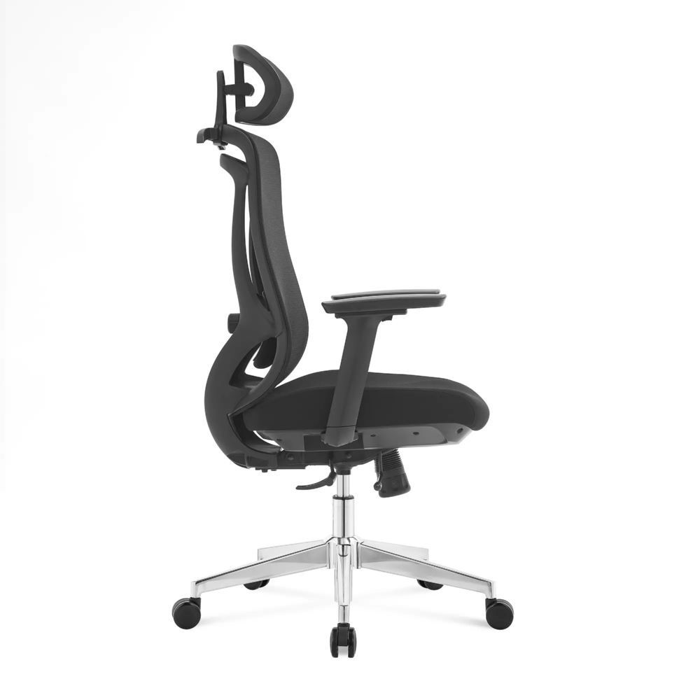 Produktbild Bürodrehstuhl mit Kopf- Nackenstütze und 3D Armlehnen, Netzrücken, Lordosenstütz bild 2