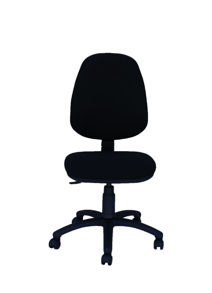 Produktbild Bürodrehstuhl, mittelhoch, gepolstert, Kunststofffußkreuz, schwarz bild 2