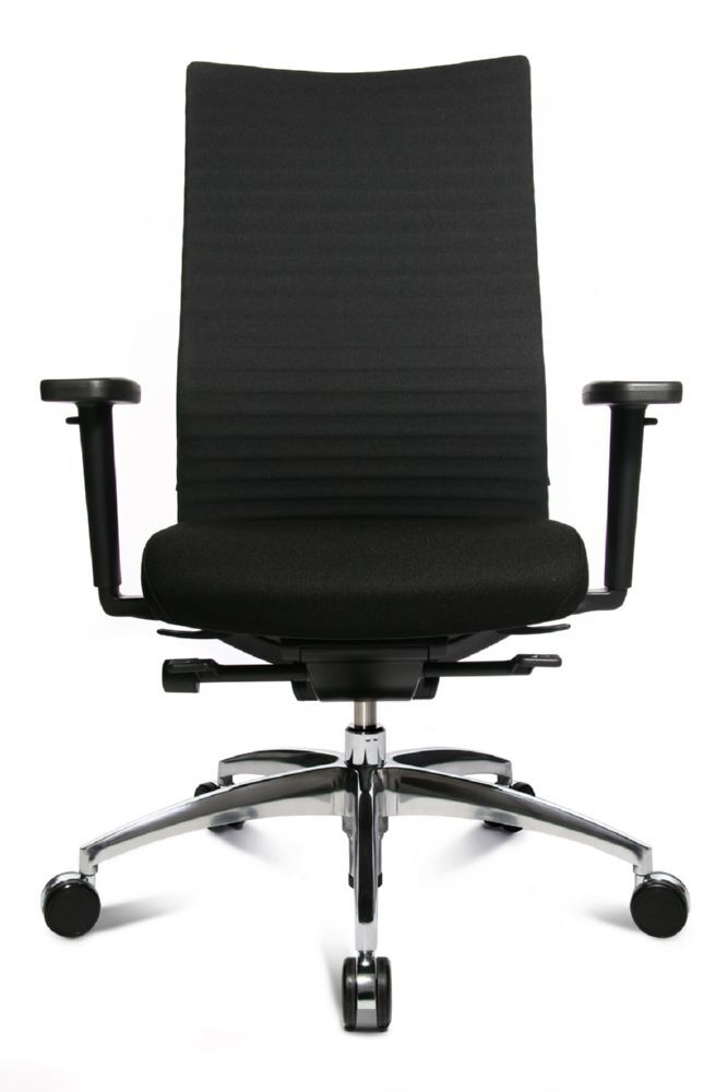 Produktbild Lüllmann Chefsessel Comfort E 100-3 Netzrücken Kunststofffußkreuz GS schwarz