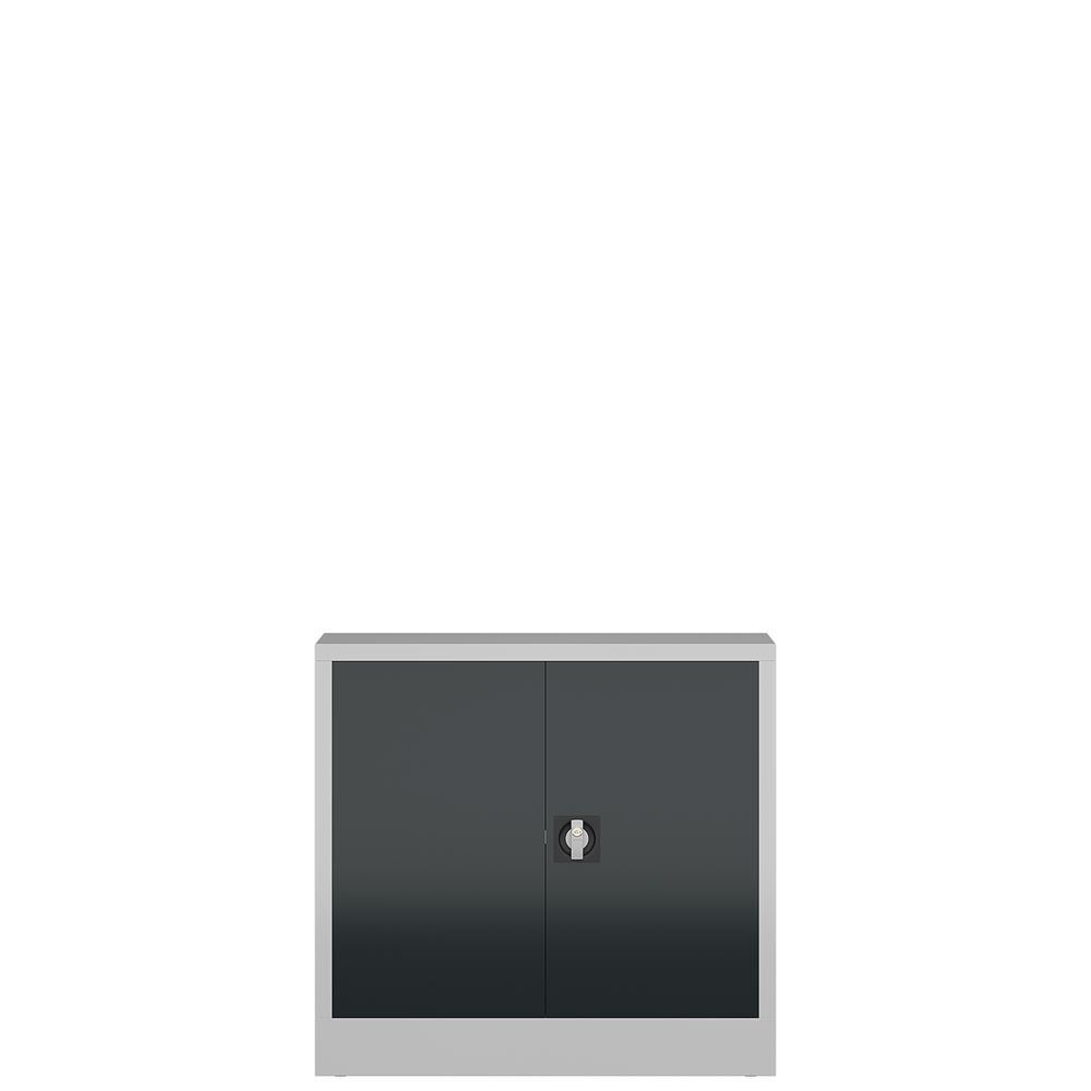Produktbild ClassiX Flügeltürenschrank, 750 x 800 x 380 mm, lichtgrau/anthrazit bild 3