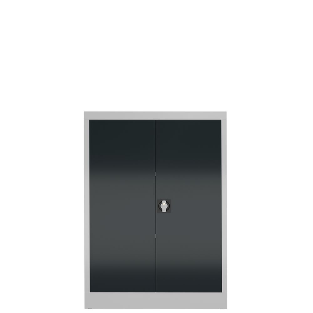 Produktbild ClassiX Flügeltürenschrank, 1200 x 920 x 420 mm, lichtgrau/anthrazit bild 3