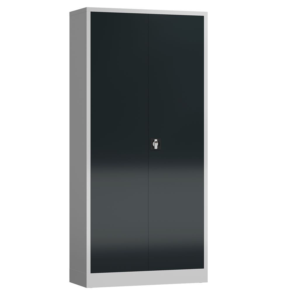 Produktbild Lüllmann ClassiX Flügeltürenschrank Garderobenschrank lichtgrau anthrazitgrau