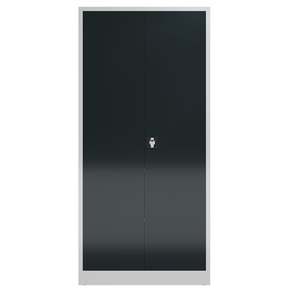 Produktbild ClassiX Flügeltürenschrank, 1945 x 920 x 420 mm, lichtgrau/anthrazitgrau bild 2