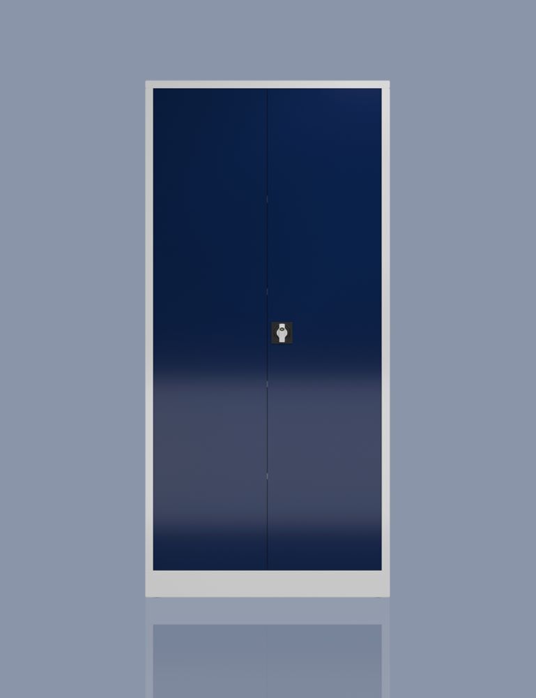 Produktbild ClassiX Flügeltürenschrank, 1945 x 920 x 420 mm, lichtgrau/enzianblau bild 4